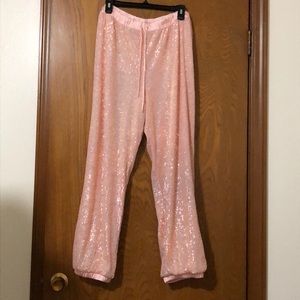 Victoria’s Secret pink lounge pants.